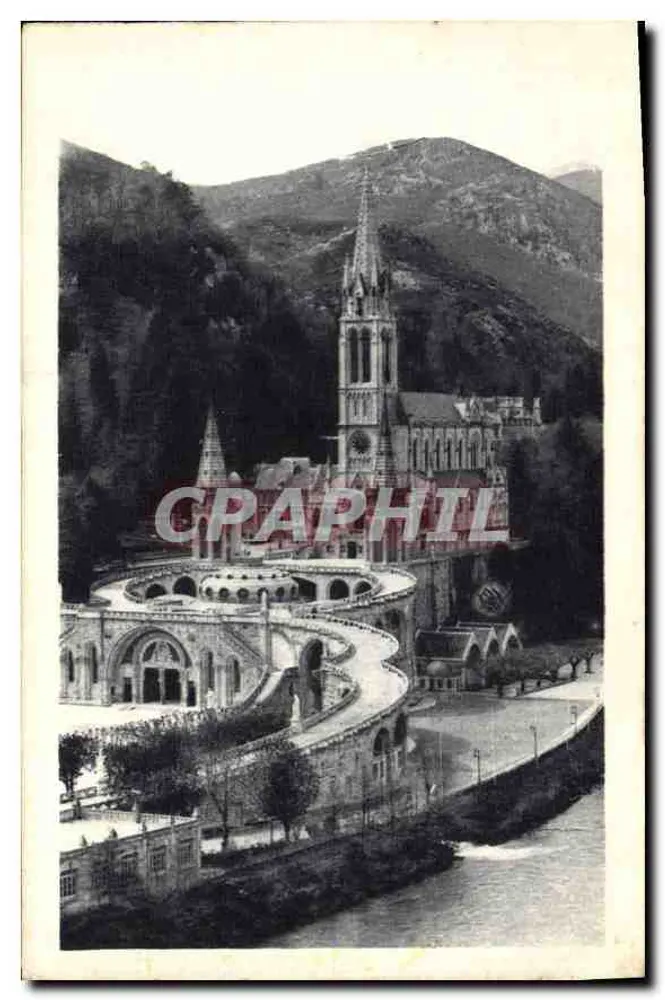 Lourdes — A Basílica e o Gave — Edição P. Doucet - Lourdes - Frente
