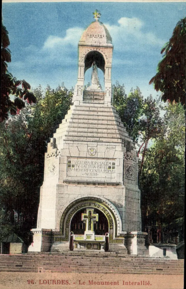 Lourdes — O Monumento Interallié — Edição do Palácio de Lourdes - Frente