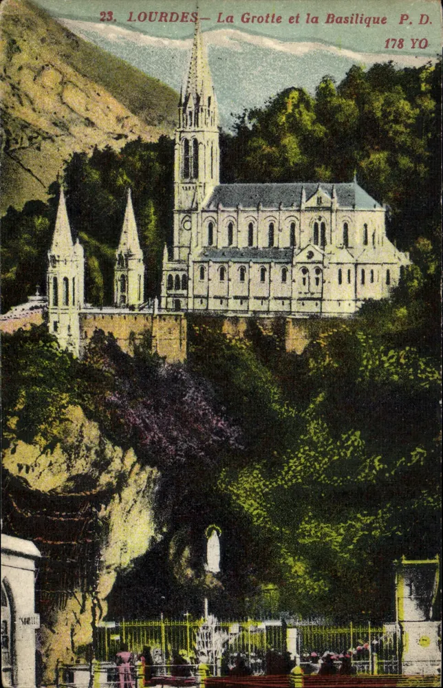 LOURDES — A Gruta e a Basílica — P.D. 178 YO - Frente