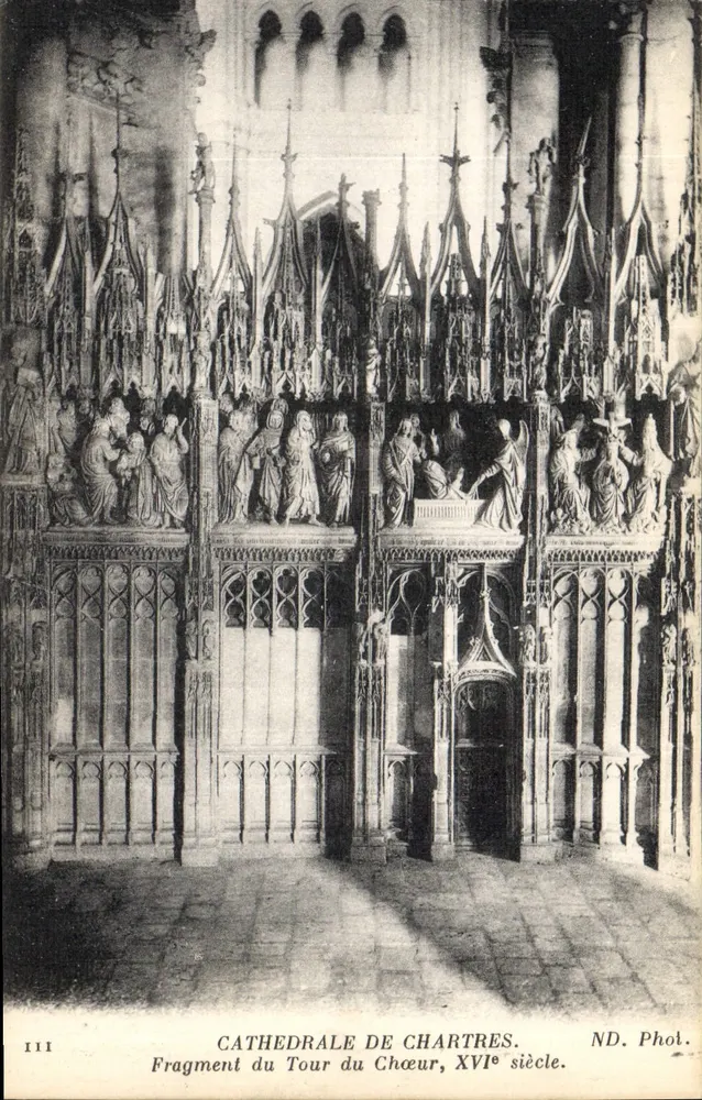 Kathedrale von Chartres — Fragment des Chorwegs, 16. Jahrhundert — ND. Phot. - Vorderseite