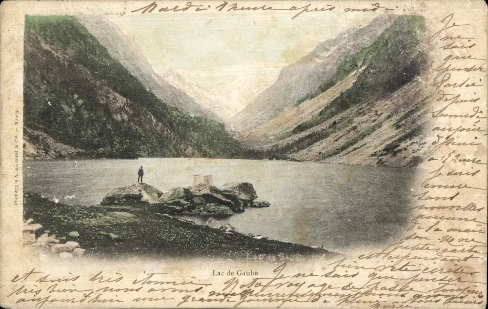 Lago de Gaube — Pirineus — editor A. Bernard & Cie, Nancy - Frente
