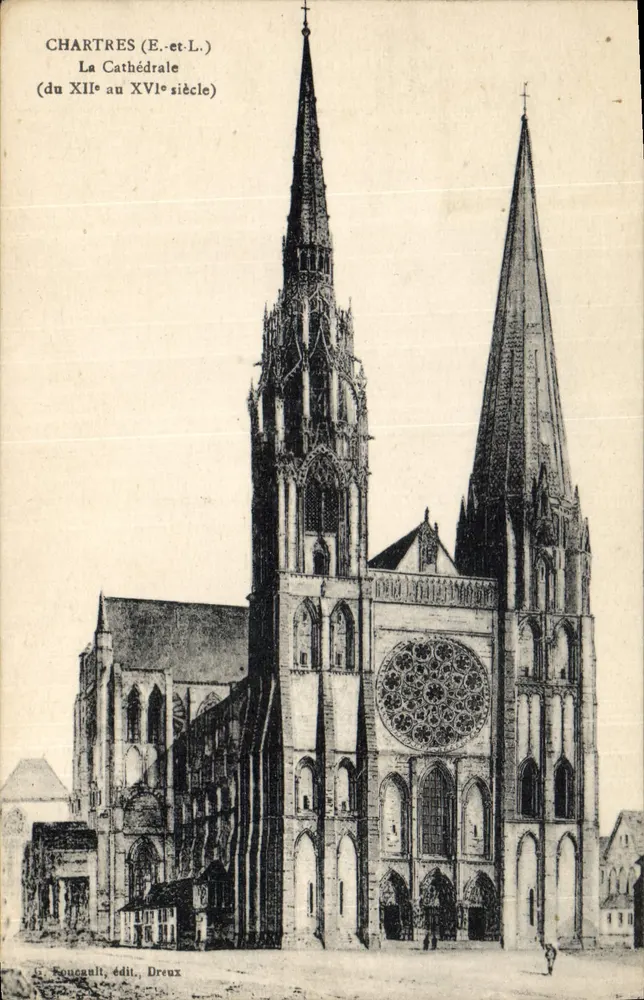 Chartres (E.-et-L.) — Die Kathedrale (von dem 12. bis 16. Jahrhundert) — Verlag Soucault, Dreux - Vorderseite