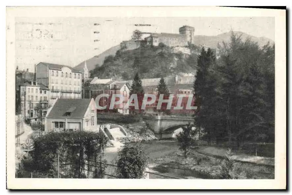 Lourdes — Das FestungsSchloss und der Gave — Photo Edition Quinault, Lourdes - Vorderseite