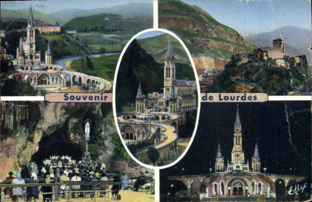 Lourdes — Erinnerung an Lourdes — Edlux - Vorderseite