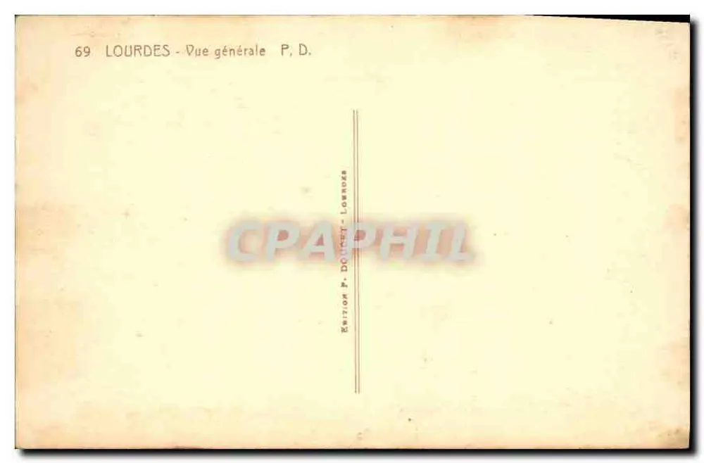 Lourdes — Vista geral — Edição P. Doucet - Verso