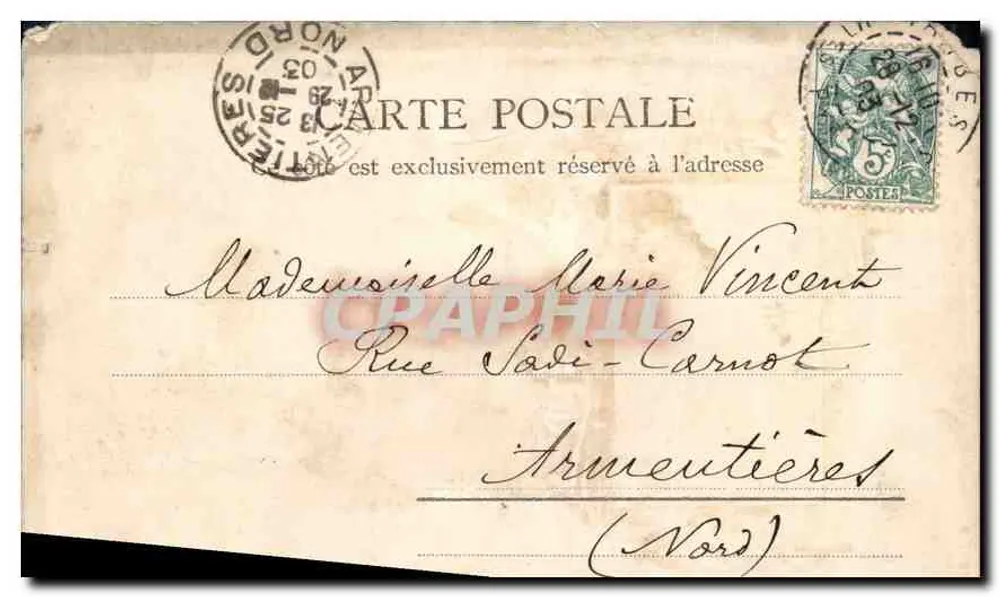 Jardin Massey — Le Musée — éditeur A. Villatte, Tarbes, n° 10807,12 - Verso