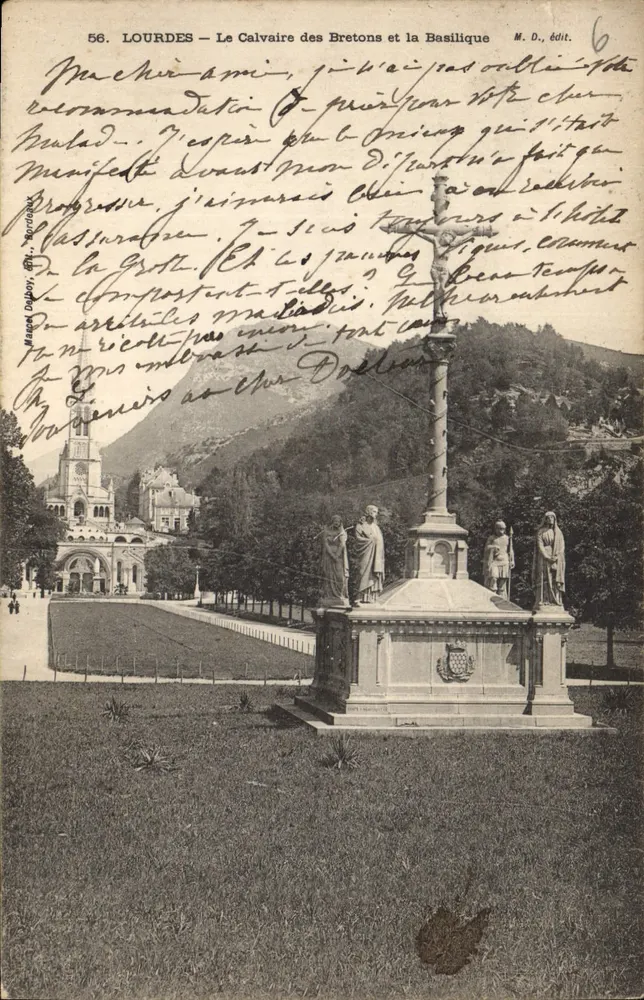 LOURDES — Der Calvary der Bretonen und die Basilika — M. D., Verlag 6 - Vorderseite