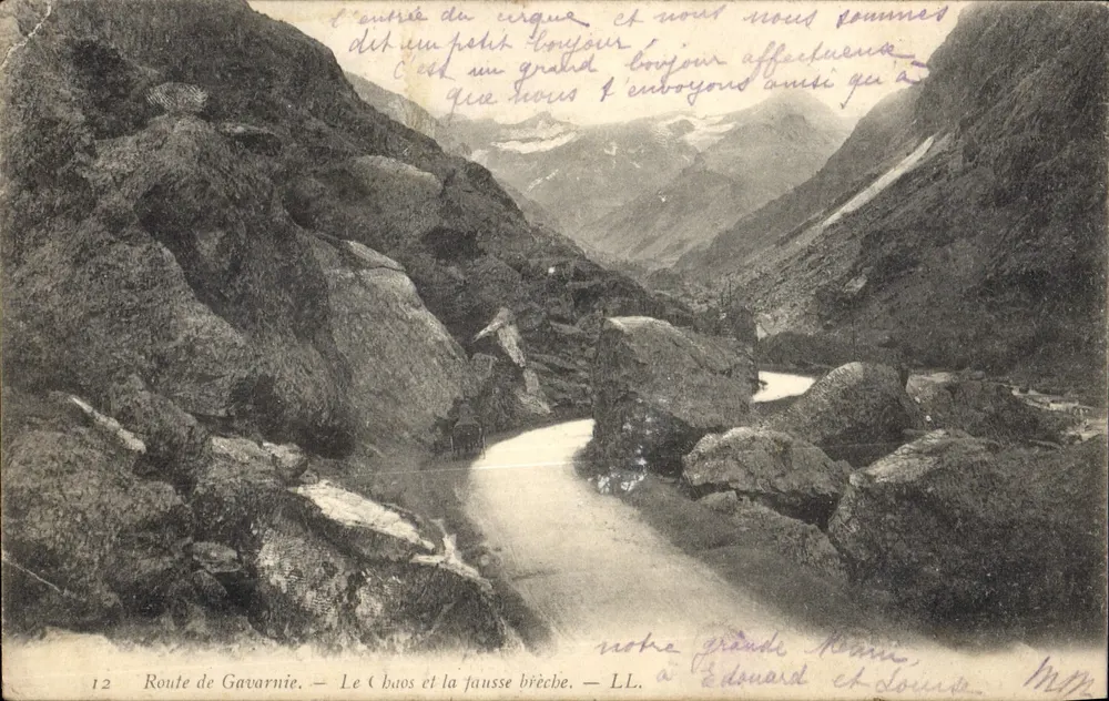 Route de Gavarnie — Le Chuos und die falsche Schlucht — LL. n°12 - Vorderseite