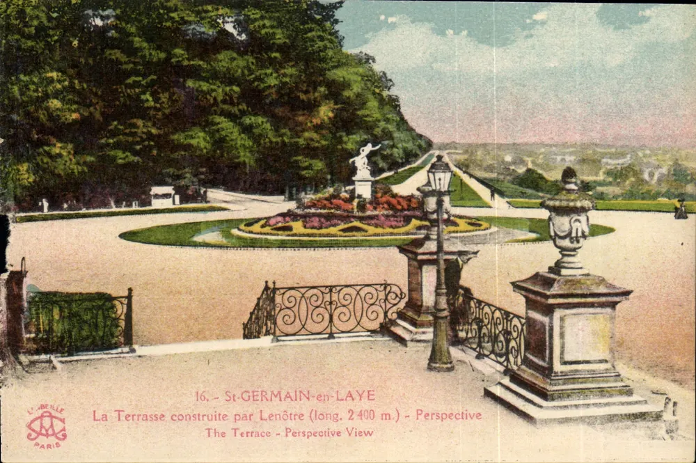 St-Germain-en-Laye — A Terrasse construída por Lenôtre (comp. 2 400 m.) — Editor L. Beille, Paris - Frente