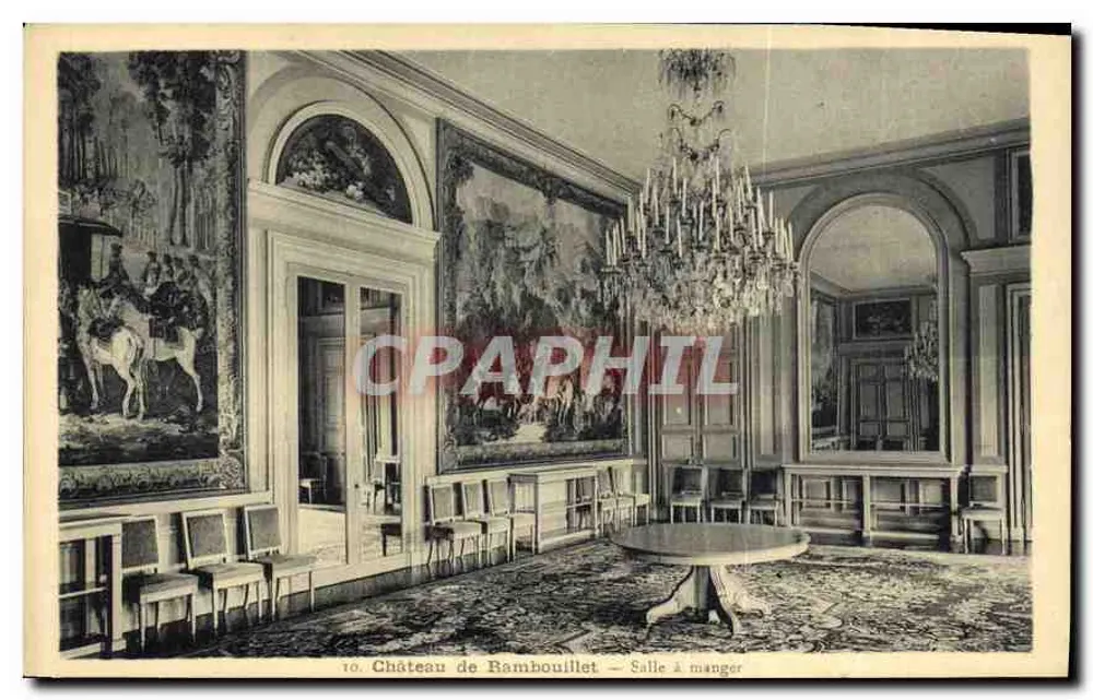 Castello di Rambouillet — Sala da pranzo — Editore: Monuments Historiques - Recto