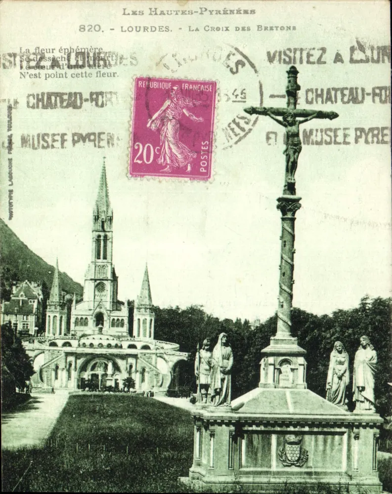 Lourdes - Die Kreuz der Bretonen — Verlag: L'École de la Poste, Nr. 820 - Vorderseite