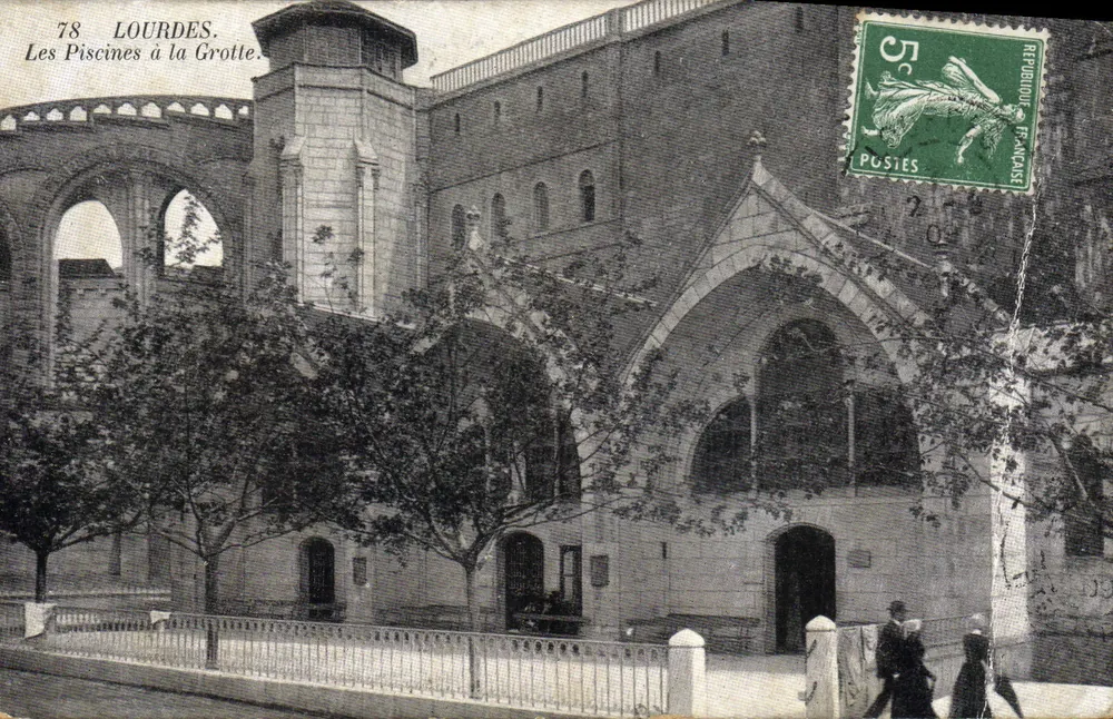 Lourdes — Les Piscines à la Grotte — éditeur Pousiès, n°78 - Frente