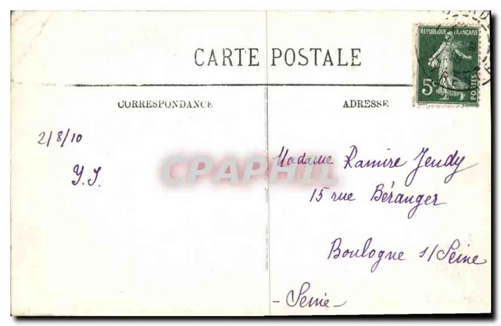 Lourdes — Vue plongeante — LL. — n° 220 - Verso