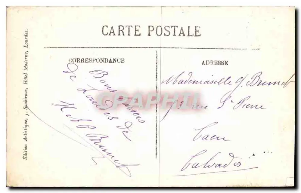 Lourdes — Góra — Wydawnictwo Artystyczne, Lourdes, n°60 - Rewers