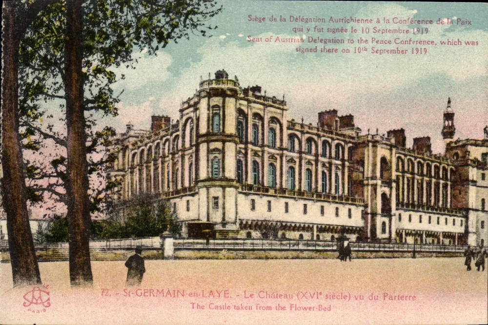 St-Germain-en-Laye — Castelo (século XVI) visto do pátio — Phototypie Dalle Paris - Frente