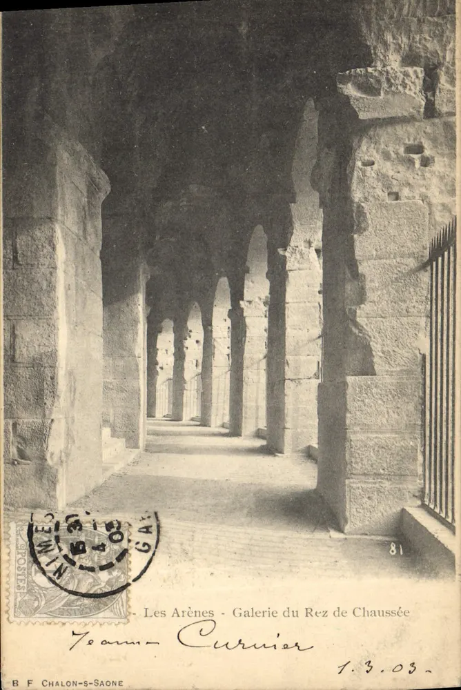 Die Arenen - Erdgeschoss-Galerie — Chalon-sur-Saône, Verlag Curruier, Nr. 81 - Vorderseite