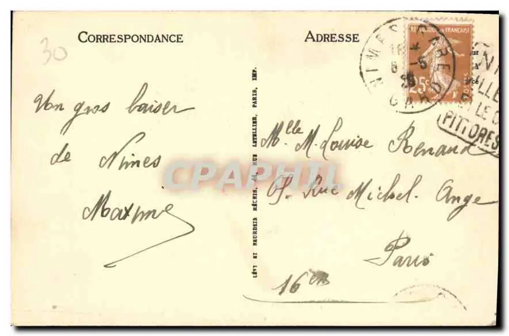Nîmes - As Arenas (lado sul) — LL — n°141 - Verso