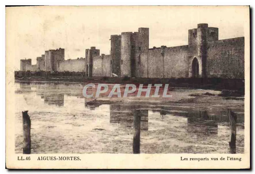 Aigues-Mortes — Die Mauern vom See aus gesehen — LL.46 - Vorderseite