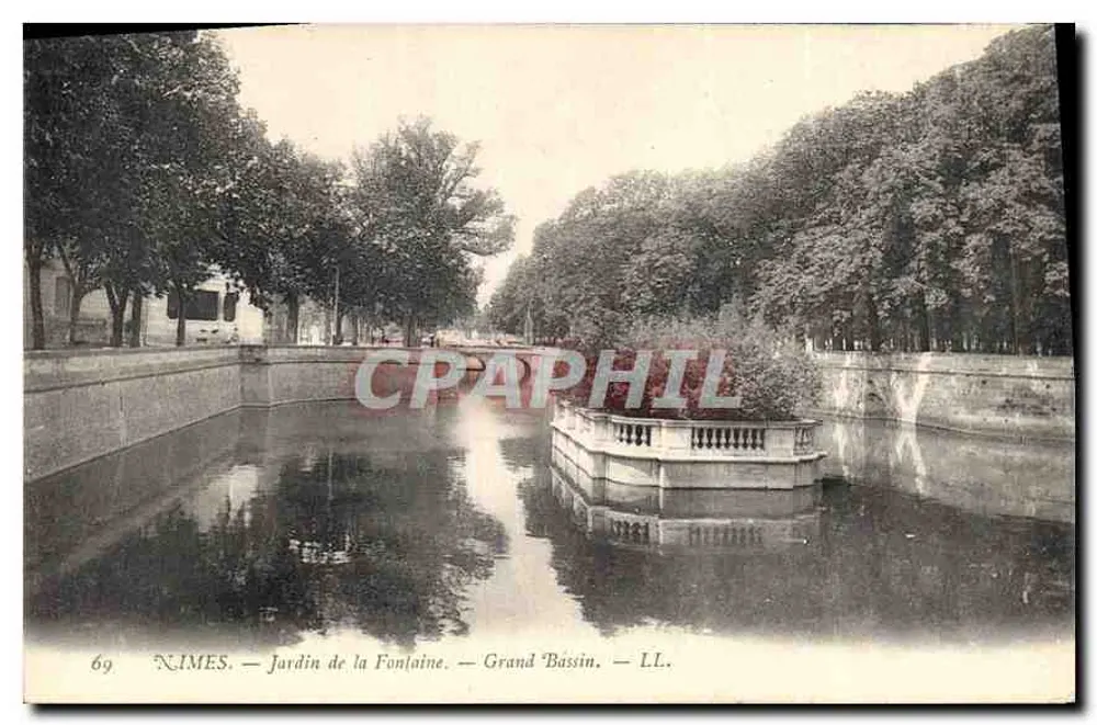 Nîmes — Jardin de la Fontaine — Grand Bassin — LL. — n°69 - Vorderseite
