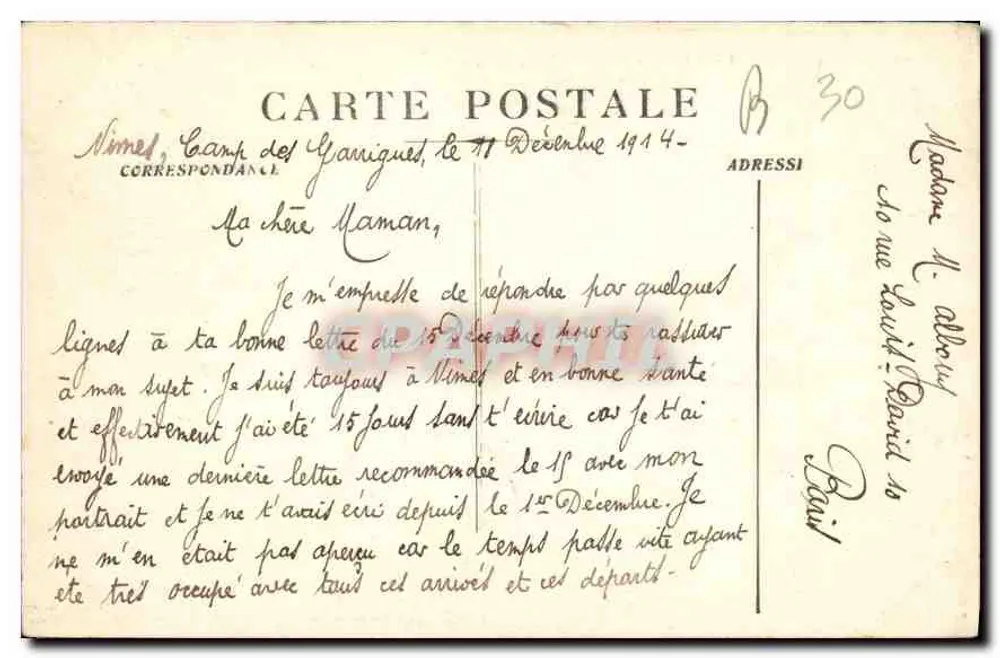 Nîmes — Garten der Fontaine (Die römischen Bäder) — Verlag 'Nîmes — Die römischen Bäder', Nr. 4824 - Rückseite