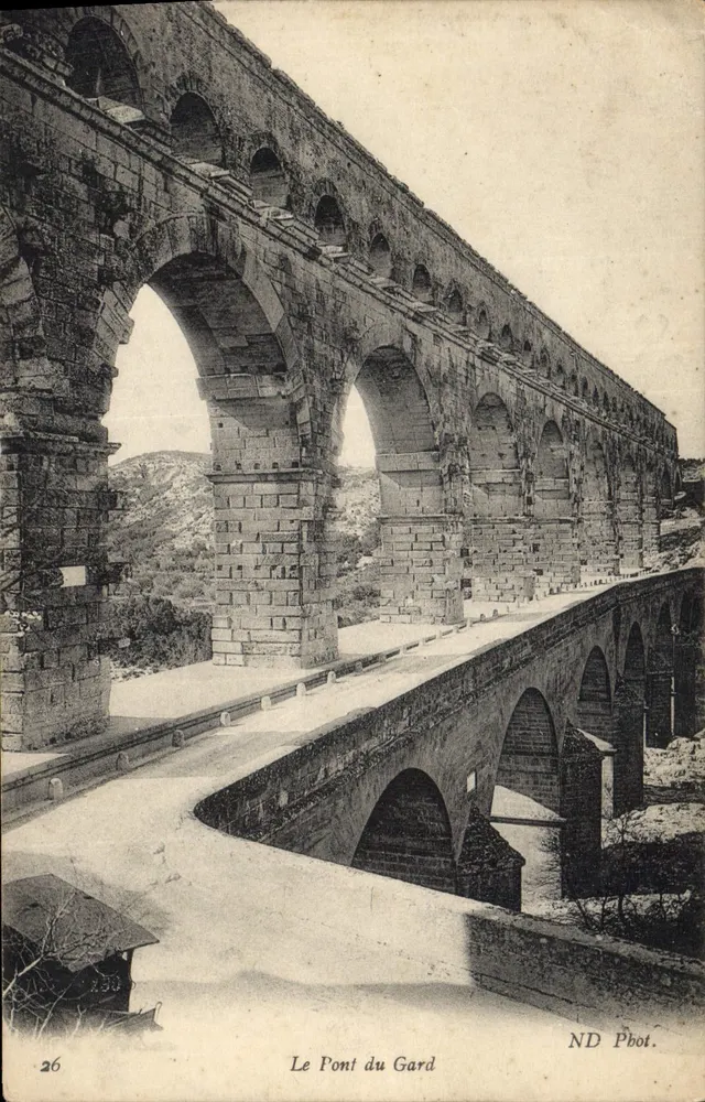 O Ponte du Gard — aqueduto romano — ND Phot. n°26 - Frente