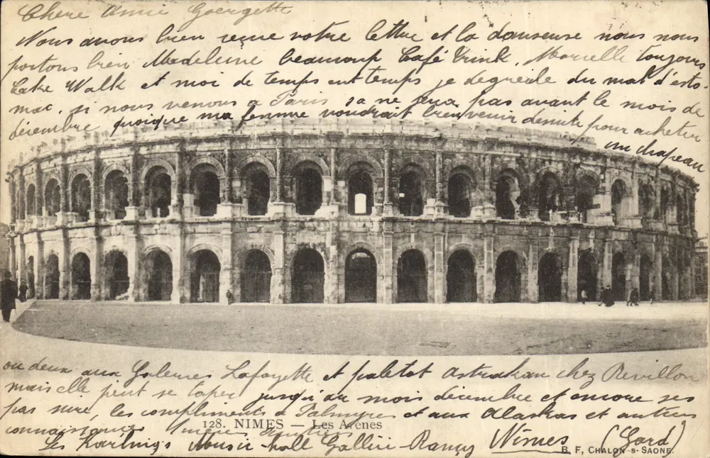 As Arenas — Nîmes — B. F. Chalon-sur-Saône, n° 128 - Frente