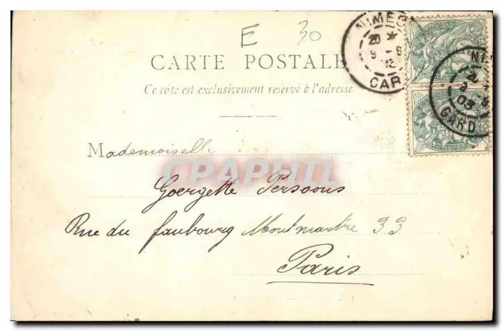 As Arenas — Nîmes — B. F. Chalon-sur-Saône, n° 128 - Verso