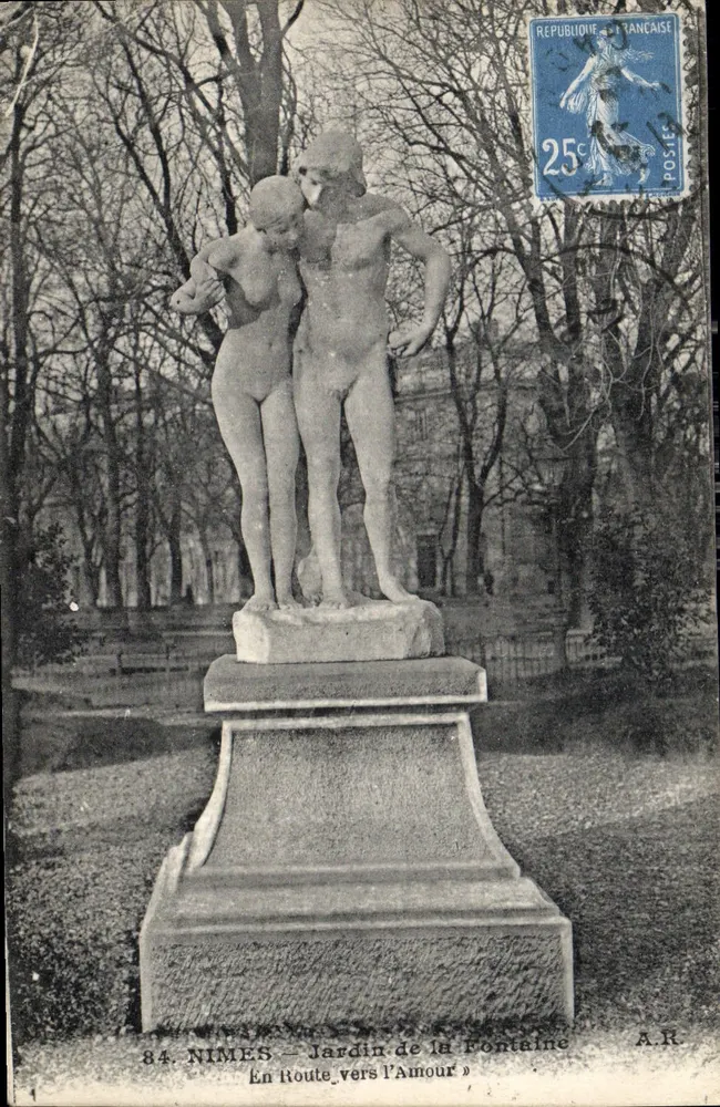 Nîmes — Jardin de la Fontaine, Statue 'En Route vers l'Amour' — A.R. n°84 - Vorderseite