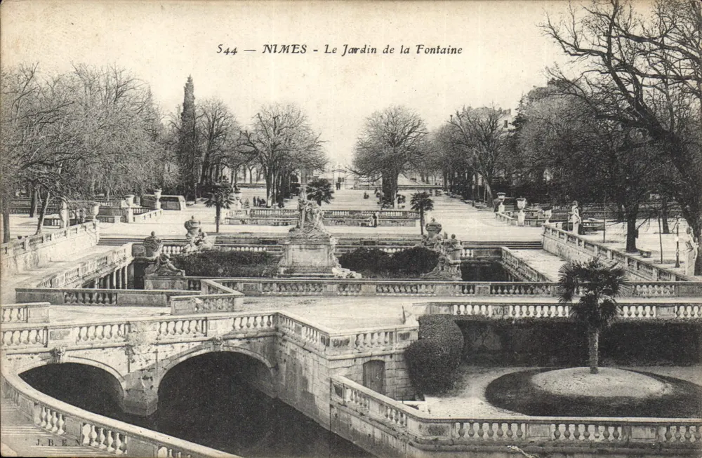 NIMES - Der Garten der Fontaine — J.B. EN — n° 544 - Vorderseite
