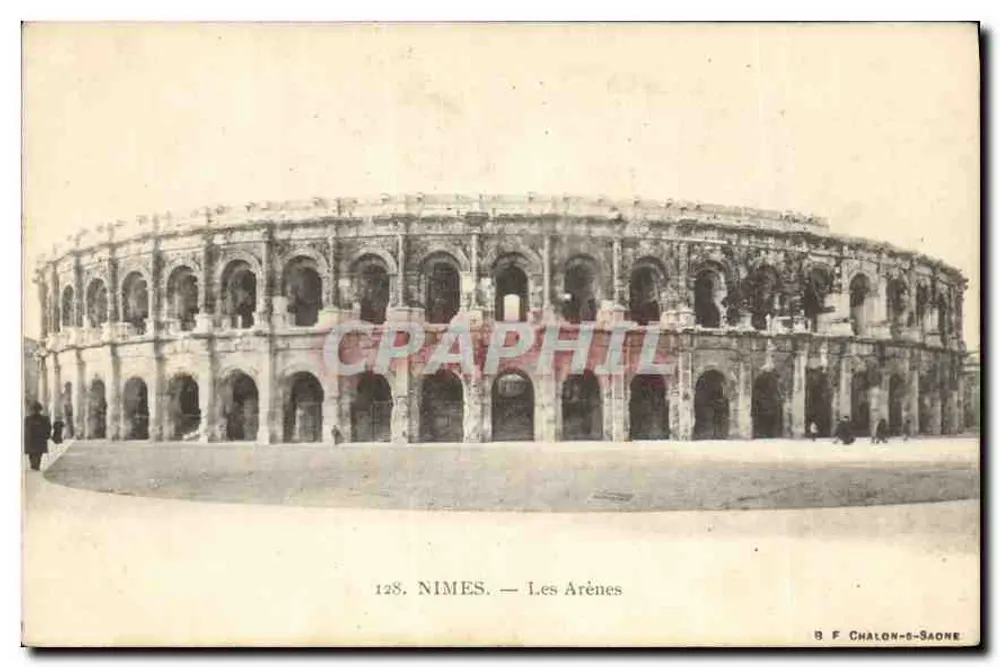 Nîmes — Les Arènes — B F Chalon-sur-Saône, n° 128 - Frente
