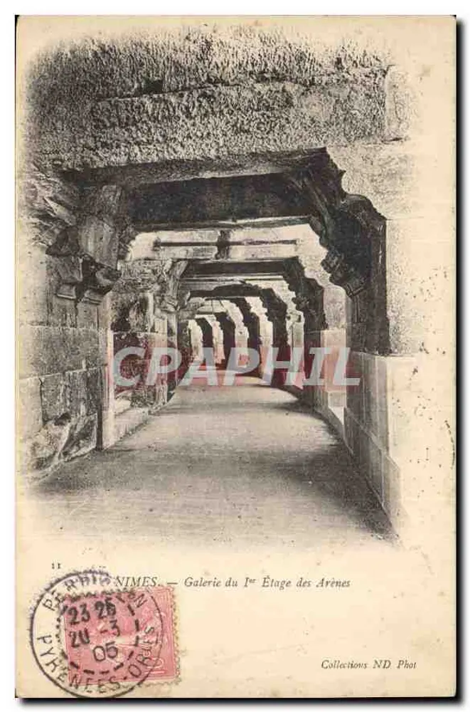 Galerie des ersten Stocks der Arenen — Nîmes — Collections ND Phot - Vorderseite