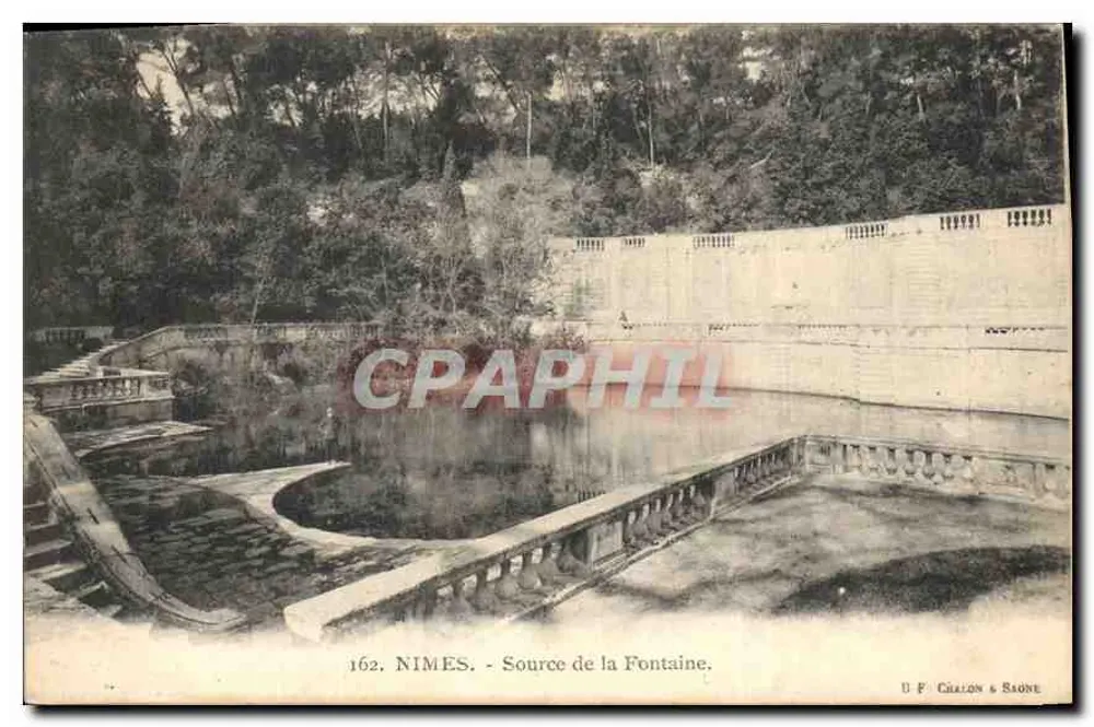 Nîmes - Fonte da Fontaine — U. F. GILALON & RAONE, n° 162 - Frente