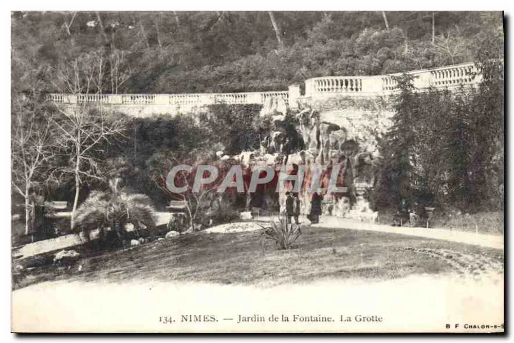 Nîmes — Jardin de la Fontaine. Die Höhle — B F Chalon-s-S - Vorderseite