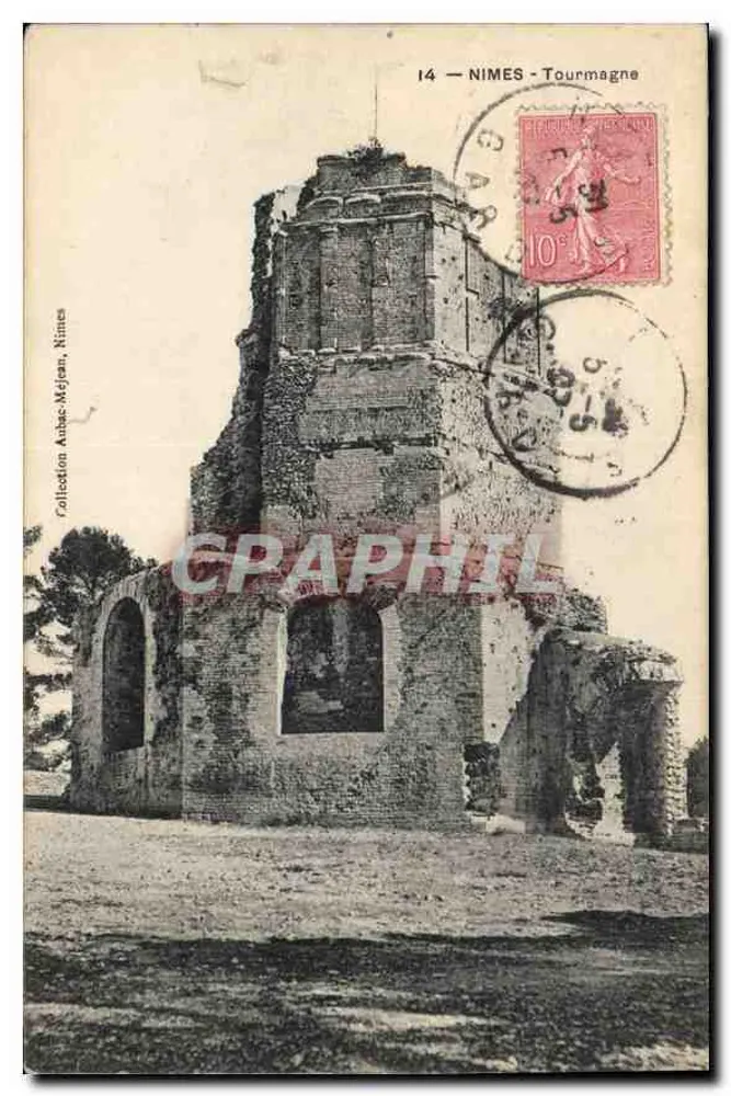 Ruínas de um edifício em Nîmes — Tourmagne — Coleção A. Majean, Nîmes - Frente