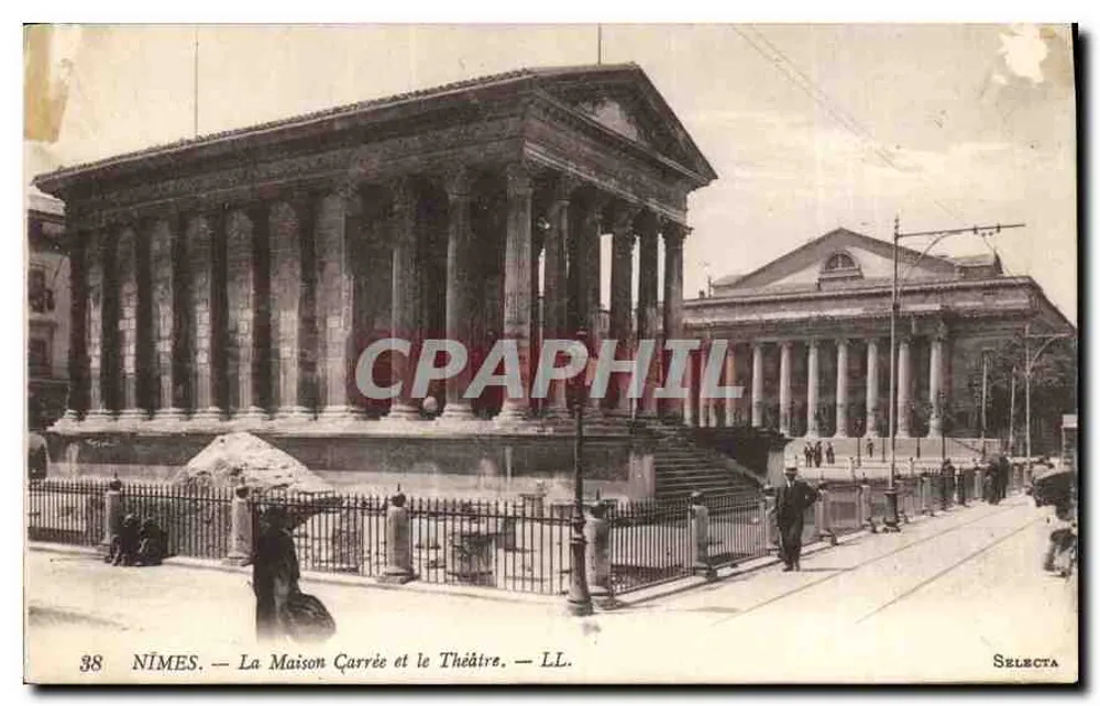 Nîmes — Die Maison Carrée und das Theater — Selecta, n° 38 - Vorderseite