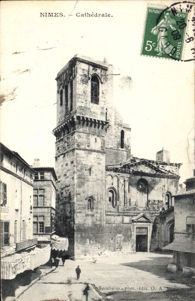 Nîmes — Cathédrale — Th. Bernheim, phot.-édit. O. A. Nîmes - Frente