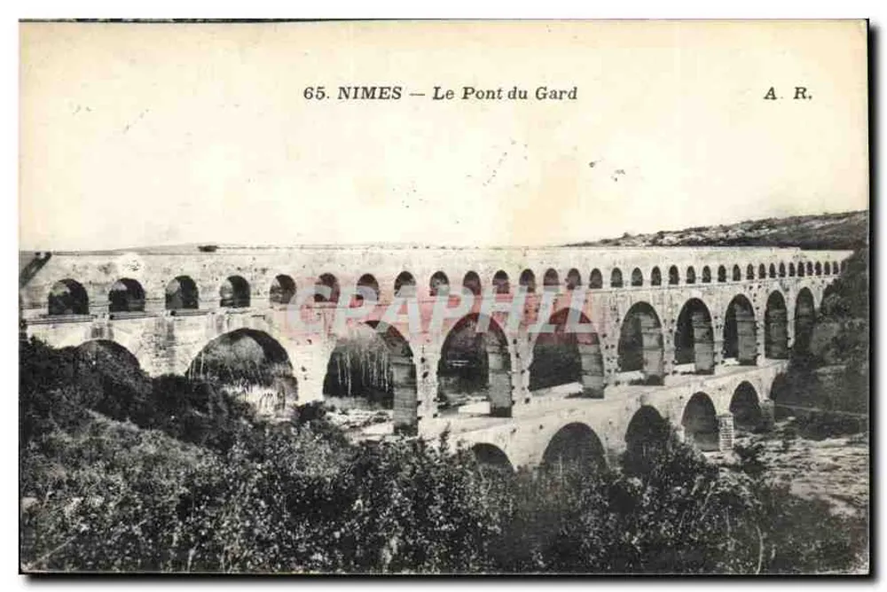 Nîmes — Le Pont du Gard — A. R. - Frente