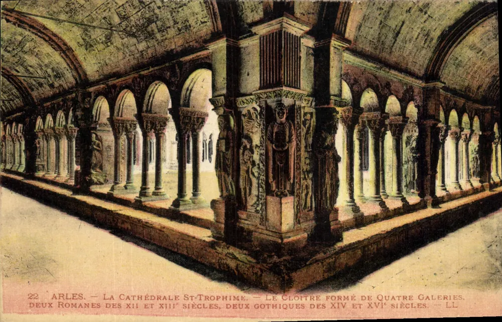 Arles — Kathedrale St-Trophime — Cloister aus vier Galerien - Vorderseite