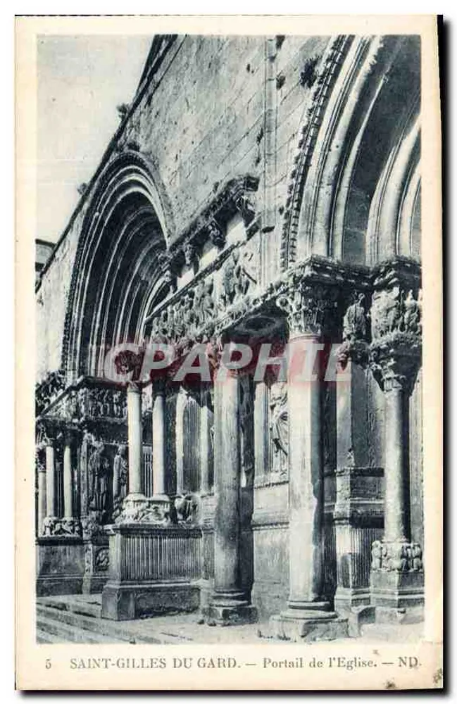 Saint-Gilles-du-Gard — Portail de l'Église — ND. — Éditeur : Léveiller, Paris - Recto
