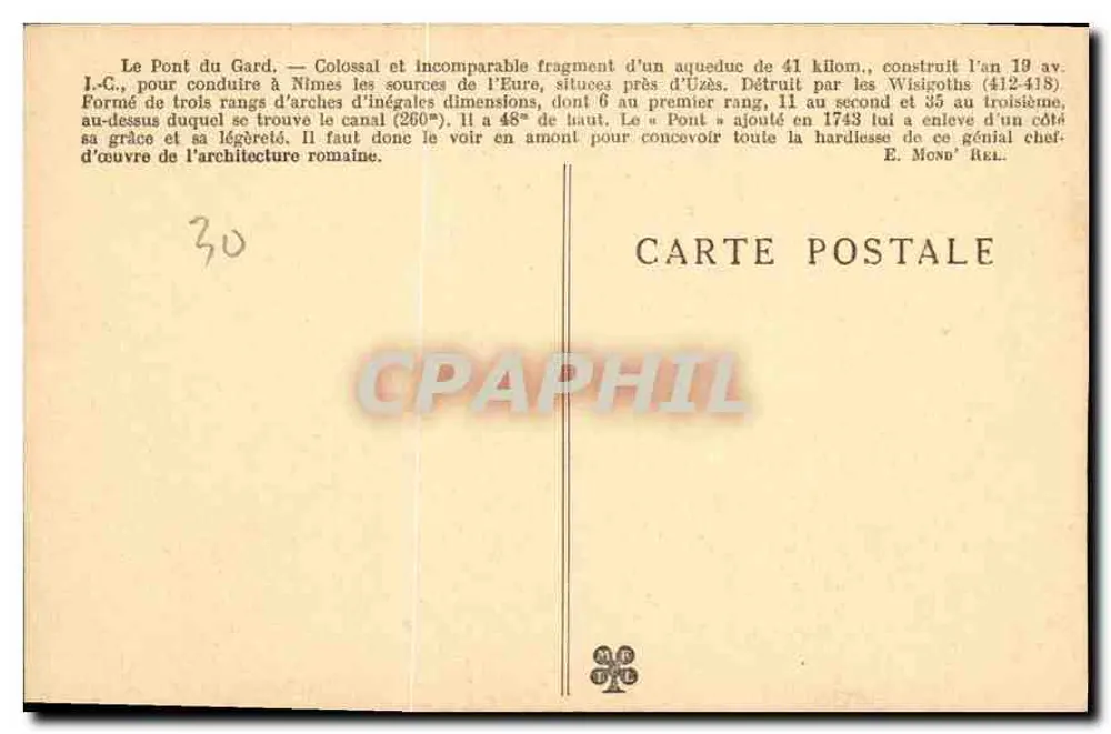 Il Ponte di Garda — Studio delle archi — Editore: G. Labourey - Verso
