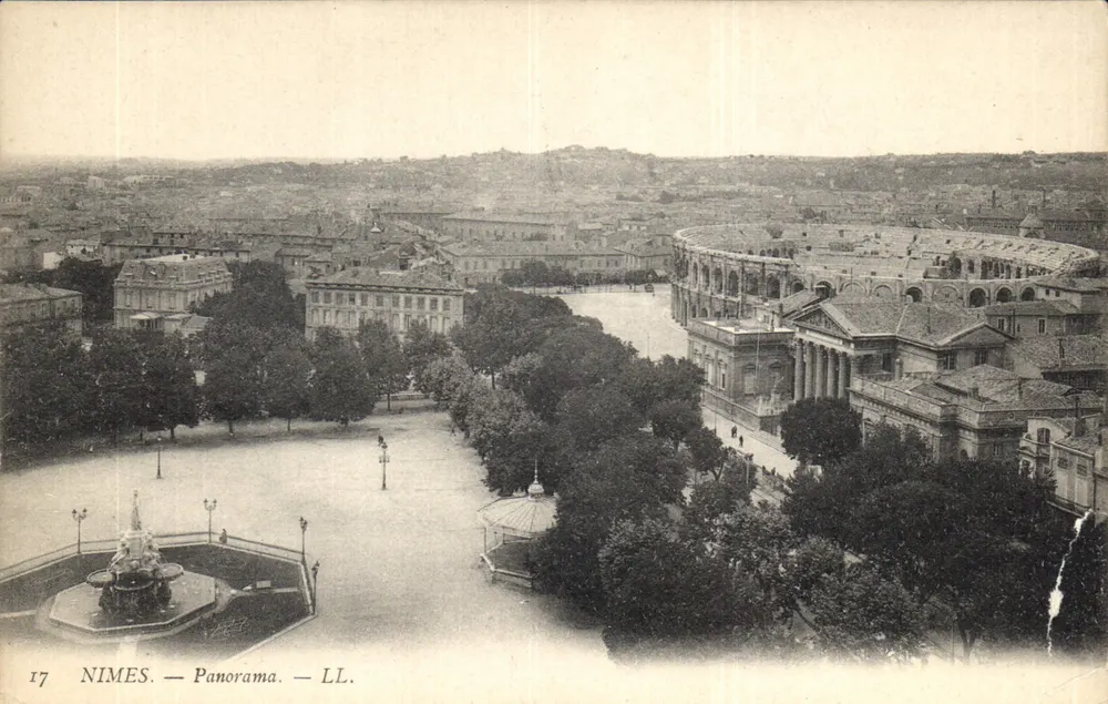 Nîmes — Panorama — LL. Éditeur LL. N° 17 - Frente