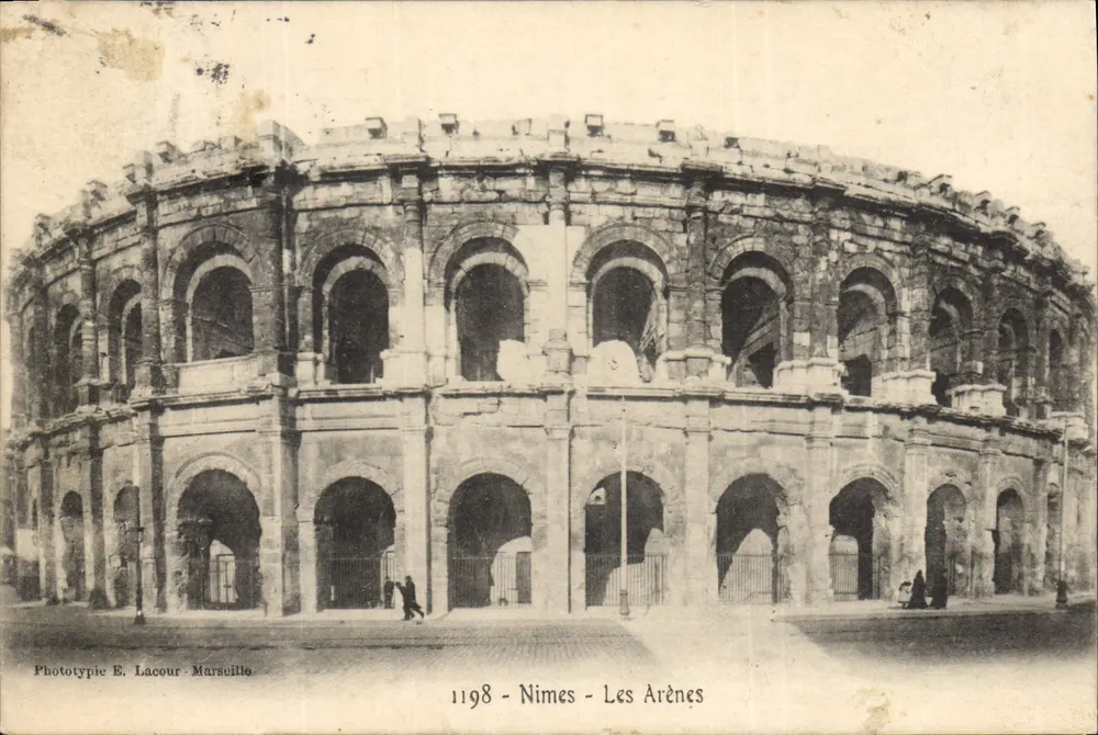 Nîmes - Les Arènes — Fototipia E. Lacour - Marseille, n° 1198 - Frente