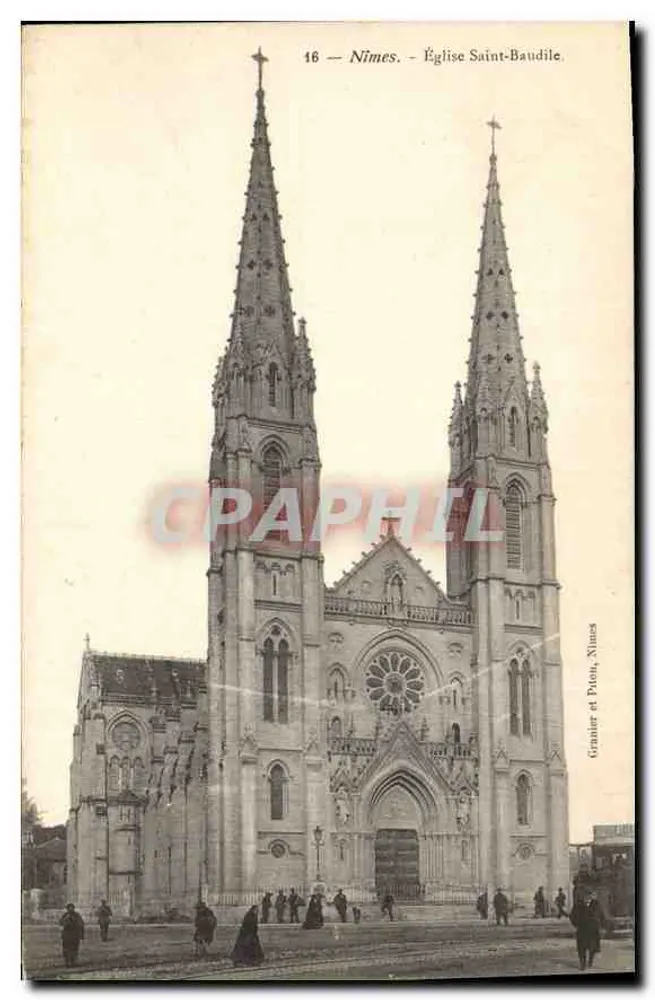 Nîmes — Igreja de São Baudile — Granier e Putois, Nîmes - Frente