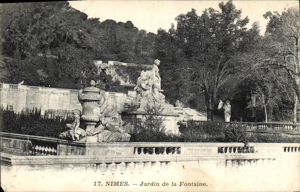 Nîmes — Fontänen-Garten — Photo-type d'Art et d'Industrie du Sud-Ouest, Toulouse - Vorderseite