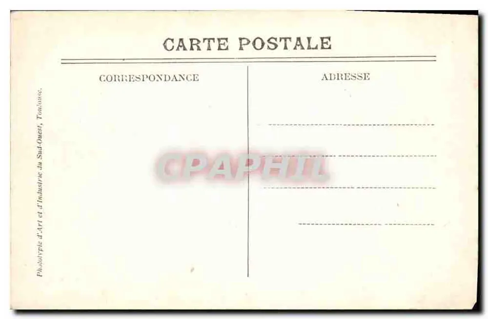 Nîmes — Fontänen-Garten — Photo-type d'Art et d'Industrie du Sud-Ouest, Toulouse - Rückseite