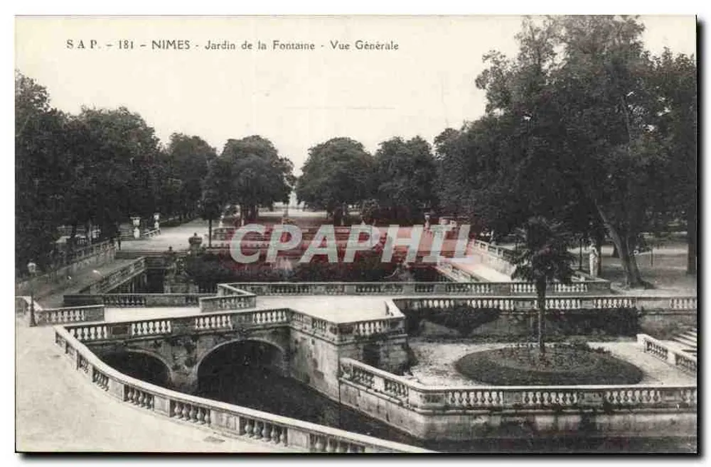 Nîmes - Jardin de la Fontaine - Allgemeiner Blick — SA P. n°181 - Vorderseite