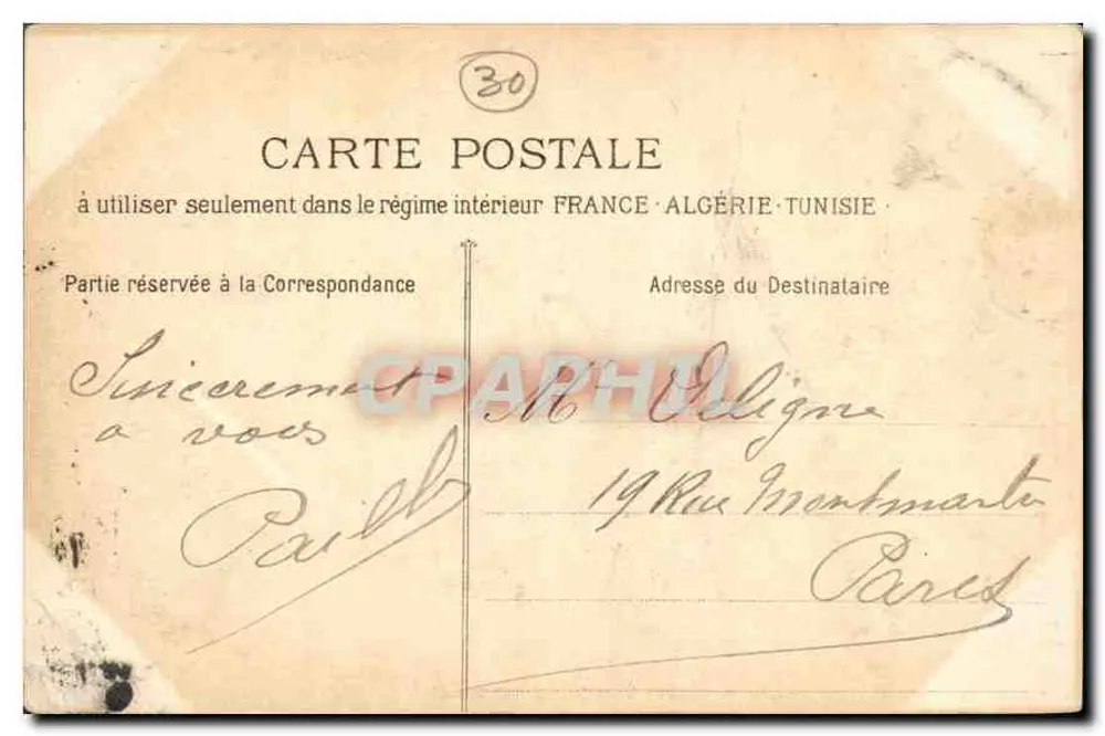 Nîmes - A Maison Carrée — editor Lougère E. Lacour, Marselha, n° 190 - Verso