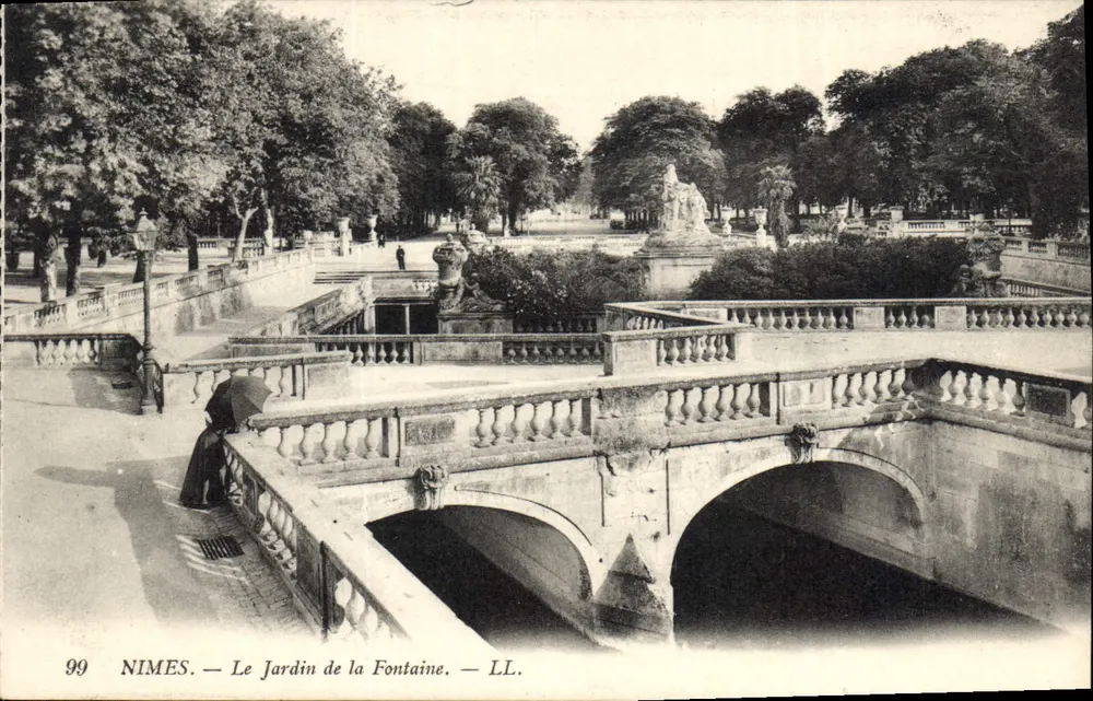 Nîmes — Der Garten der Fontaine — LL. — Nr. 99 - Vorderseite