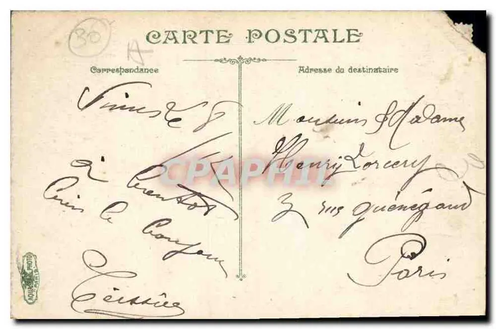 Nîmes, o Grande Cedro — editor não visível, número de série ilegível - Verso