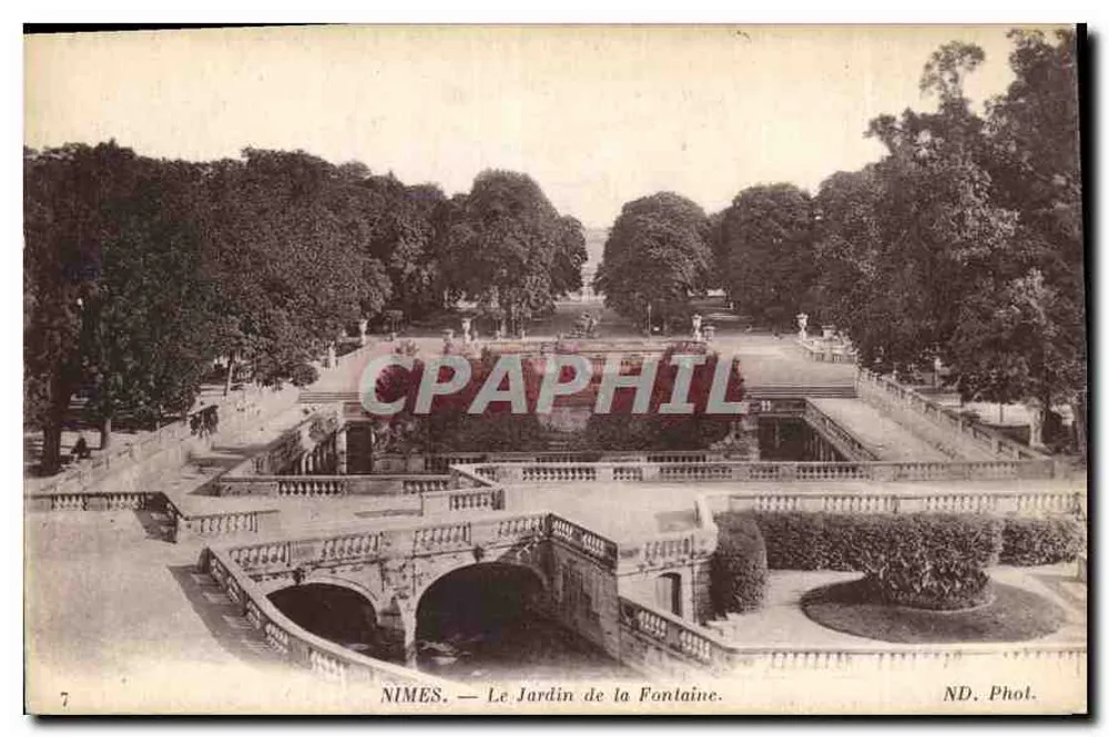 Nîmes — Der Garten der Fontaine — ND. Phot. - Vorderseite